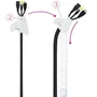 Nanocable Organizador de Cables Flexible 25 mm, Blanco, 1 m